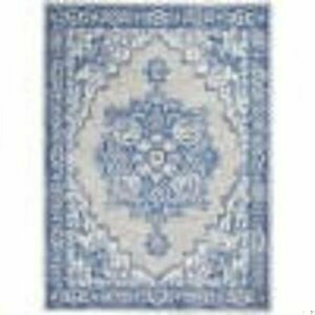 HOMEROOTS 5 x 7 ft. Gray & Blue Persian Medallion Area Rug 385833